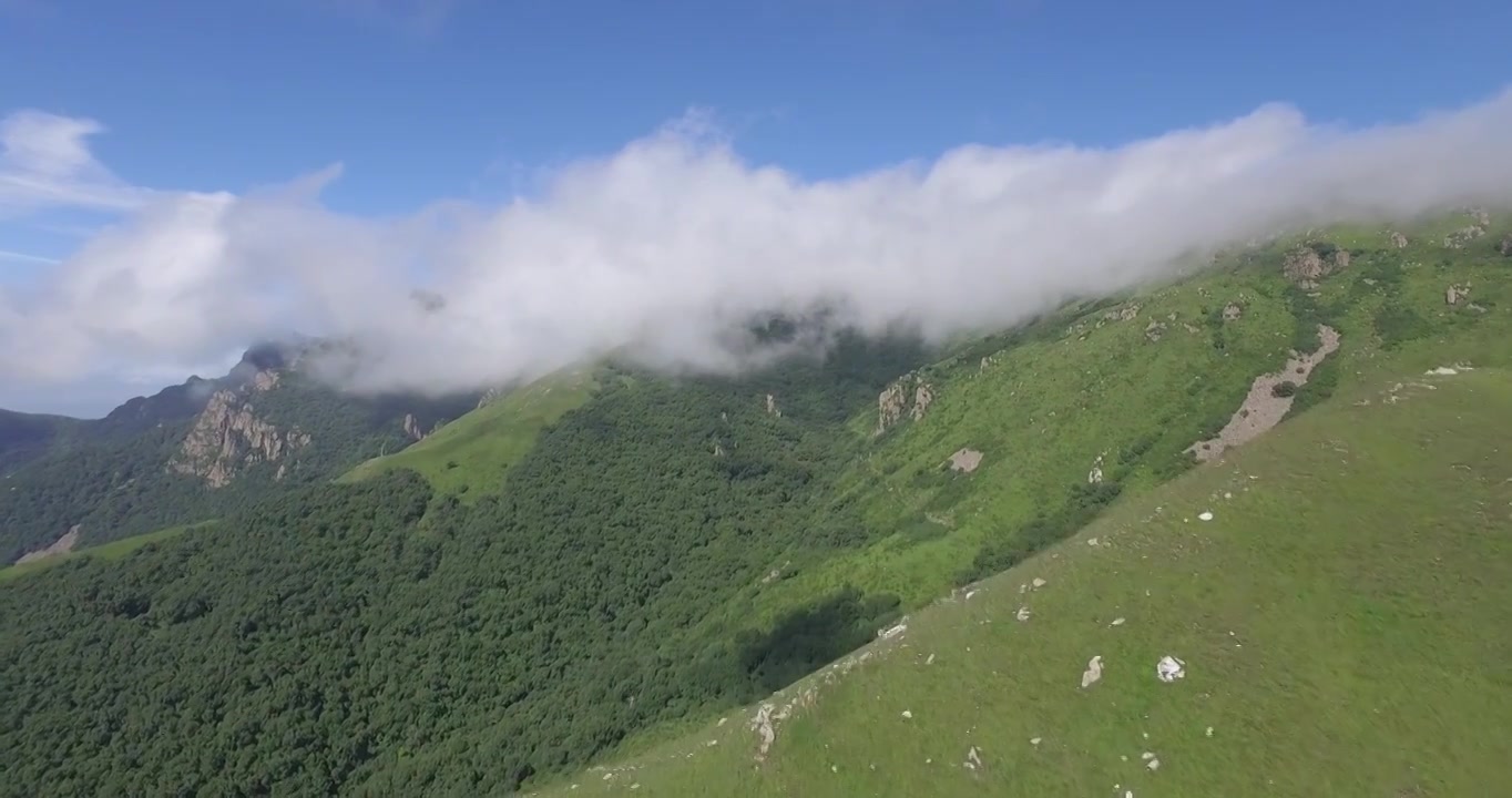 自然,风景,高山,地形,灵山航拍视频素材