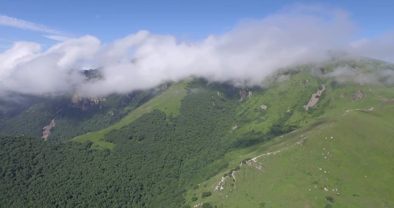 自然,风景,高山,地形,灵山航拍视频素材