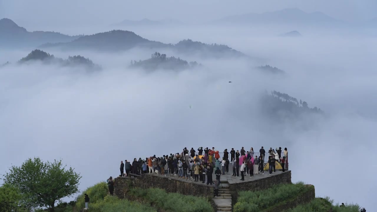 下汰村观景台视频素材