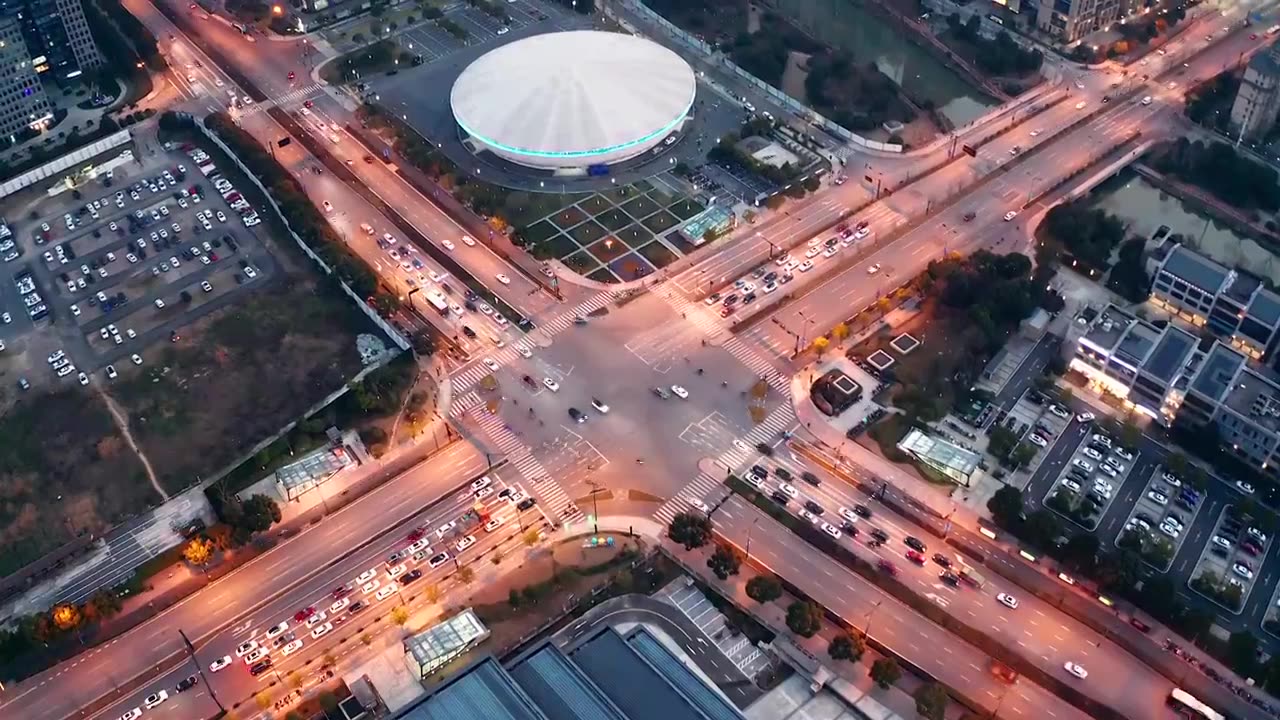 道路夜景车流延时视频下载