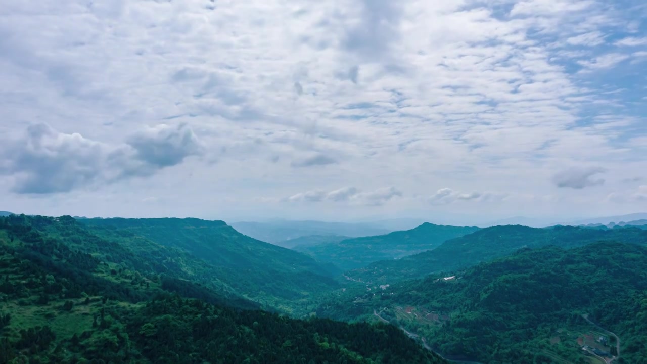 4k航拍山间云海自然风光自然风景空镜头视频素材