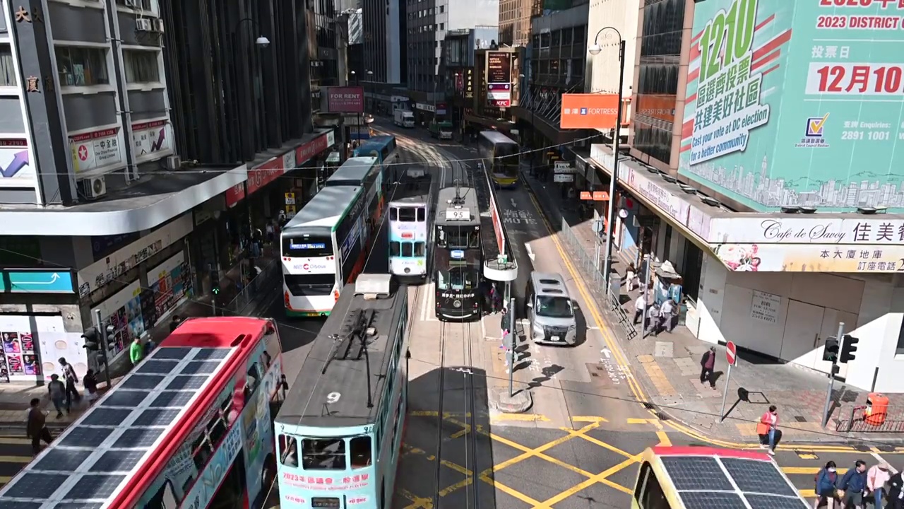 繁忙的香港城市交通视频素材