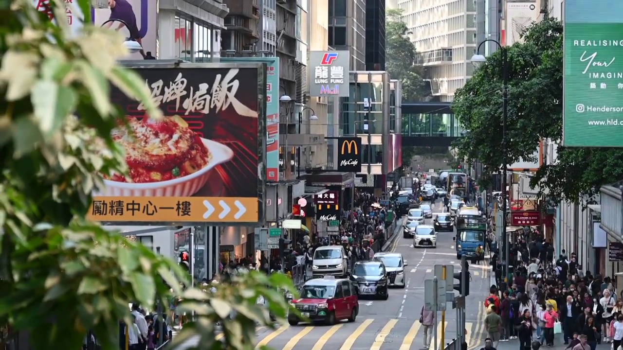 繁忙的香港城市交通视频素材