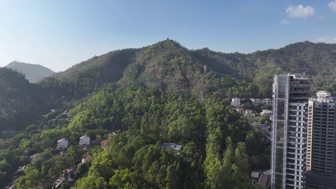 广东省深圳市南山区南山公园航拍视频素材