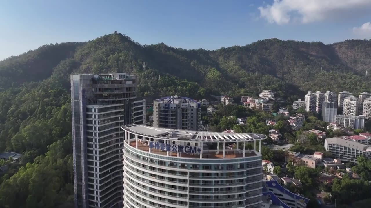 广东省深圳市南山区南山公园航拍视频素材