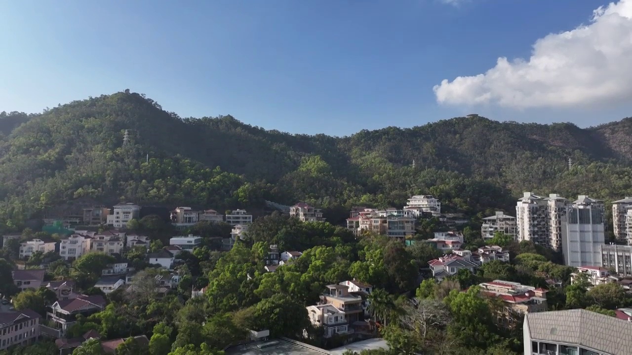 广东省深圳市南山区南山公园航拍视频素材