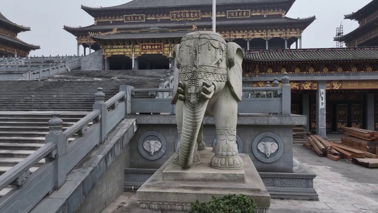 四川成都浦江石象寺风光视频素材