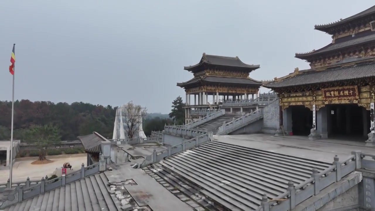 四川成都浦江石象寺风光视频素材