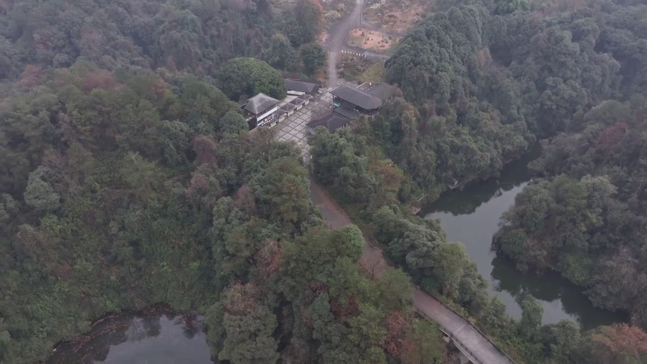 四川成都浦江石象寺风光视频素材