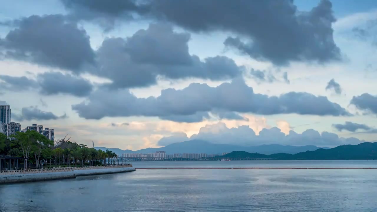 蛇口海边风光延时视频素材