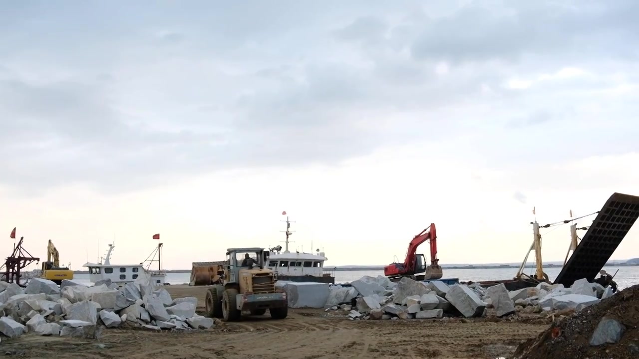 建筑工地采石场视频下载