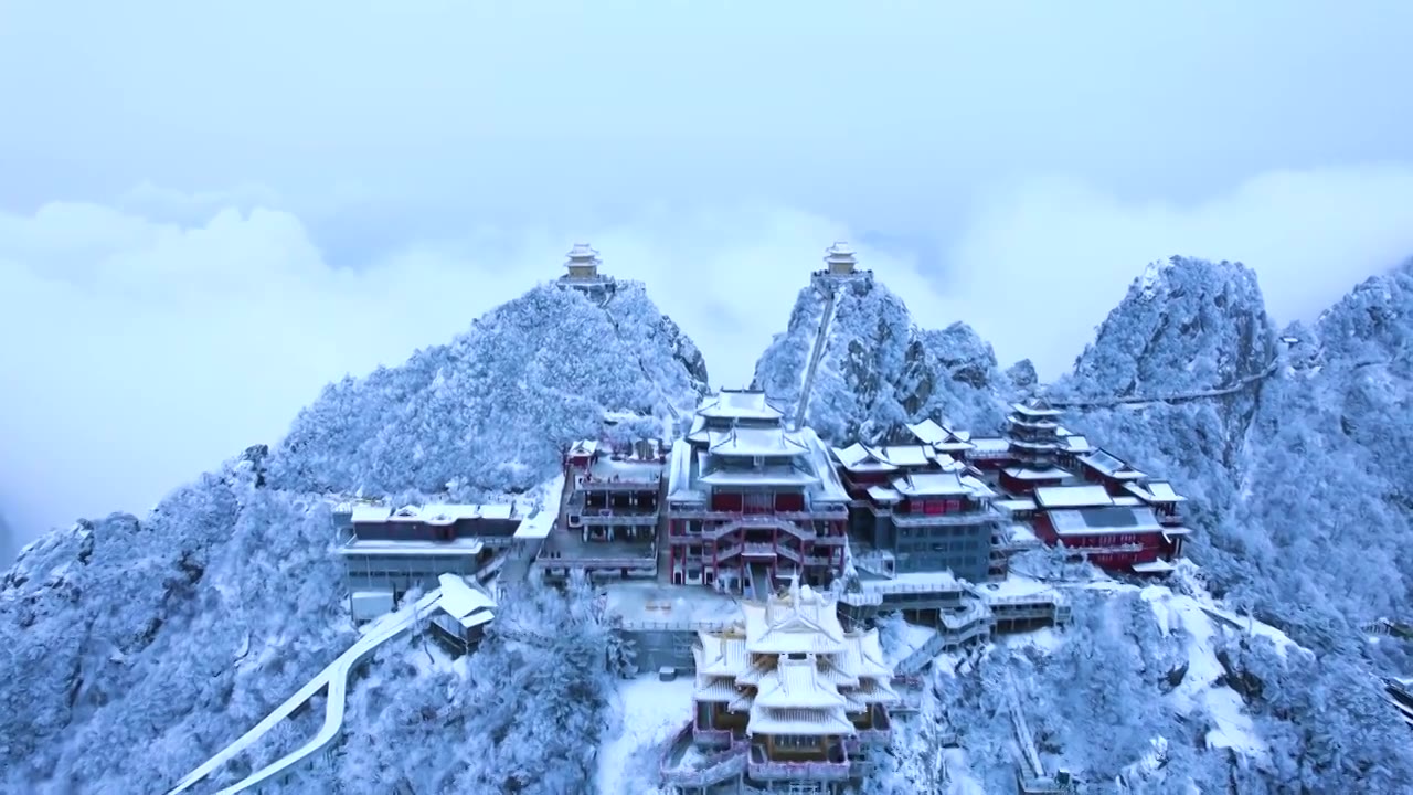 雪后老君山视频素材