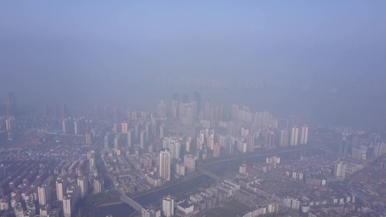 江西省南昌市航拍城市风光视频素材