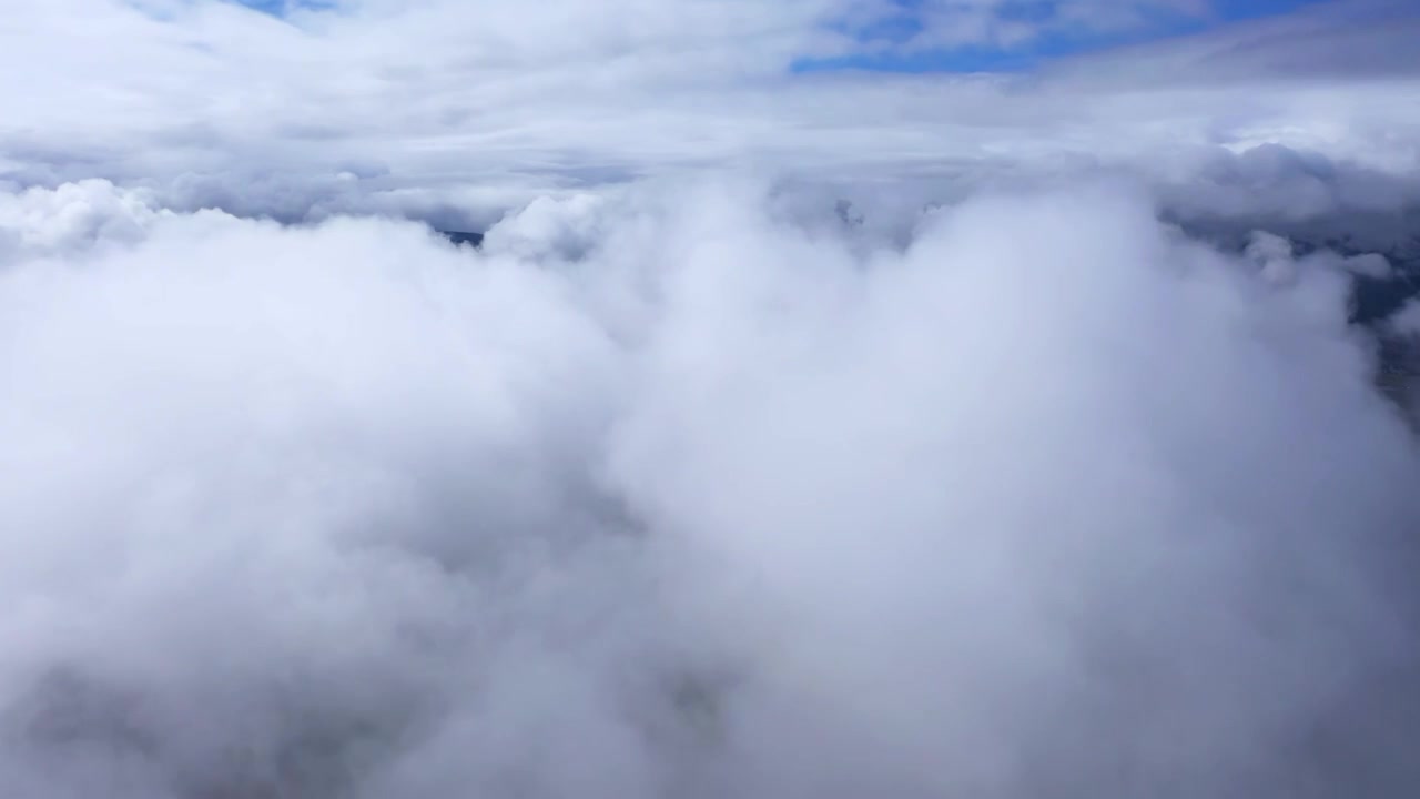 实拍高空云层视频素材