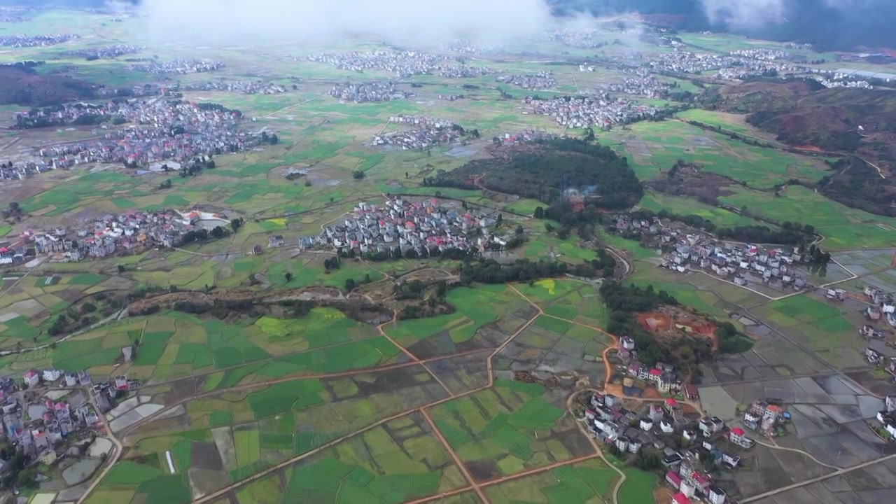 高空航拍江西永新农村视频素材