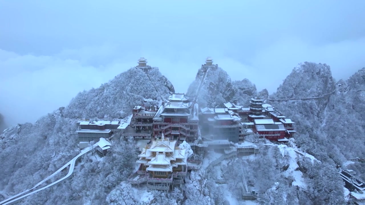 老君山建筑群视频素材