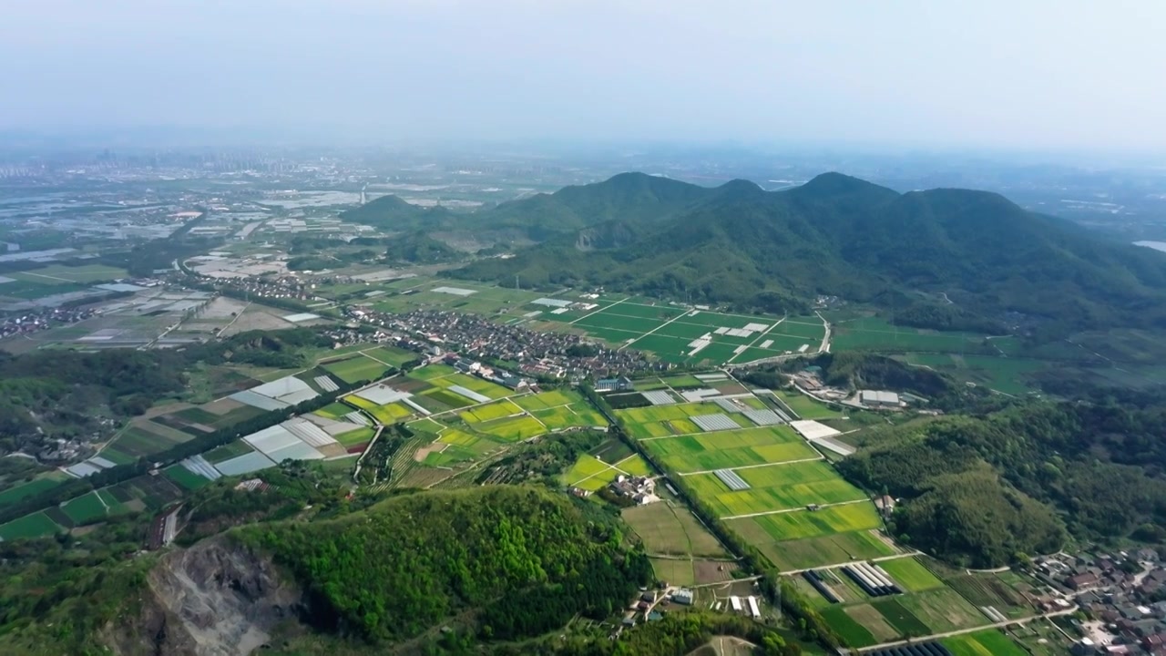 宁波镇海九龙湖汶溪村航拍视频下载