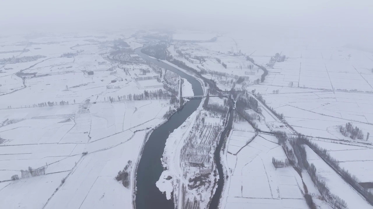 雪后河流视频素材