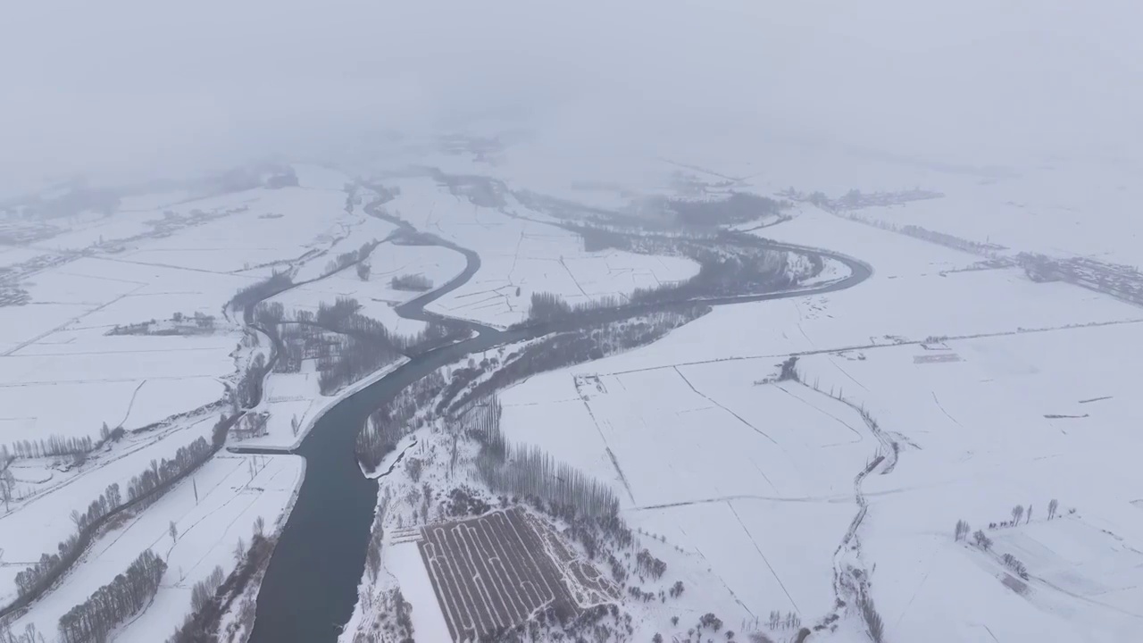 雪后河流视频素材