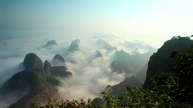 桂林资源八角寨美景（湖南崀山） 桂林丹霞八角寨景区 资源视频素材