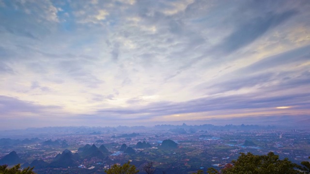 桂林尧山美景（城区方向）视频下载