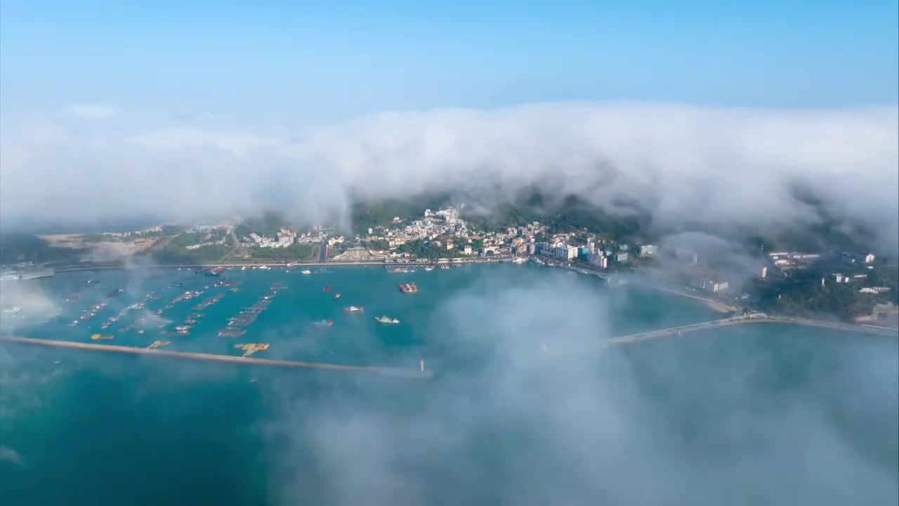 航拍桂珠海市香洲区桂山岛风光视频素材