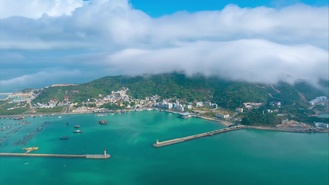 航拍桂珠海市香洲区桂山岛风光视频素材