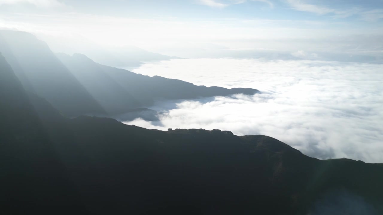 云南昭通大山包的冬季云海风光视频素材