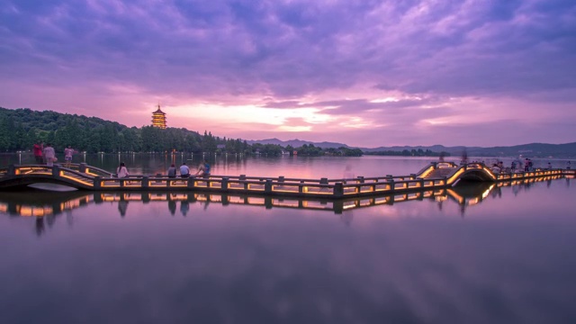 杭州雷峰夕照视频素材