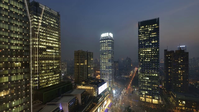 淮海路夜景视频素材