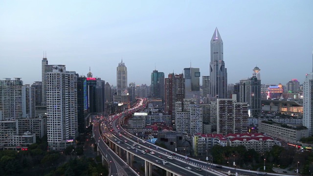 上海高架道路视频素材