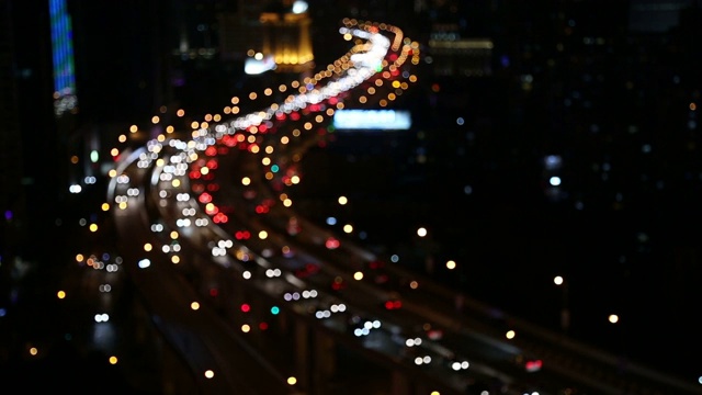 上海高架夜景视频素材