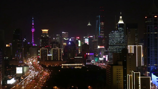 上海城市夜景视频素材