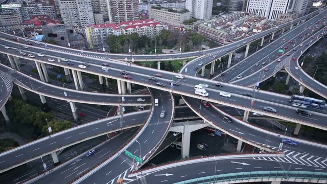 上海高架道路视频素材