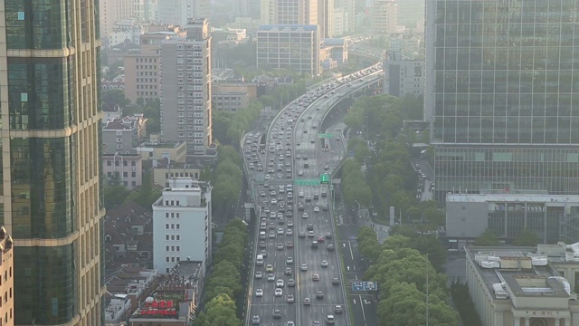 上海高架道路视频素材