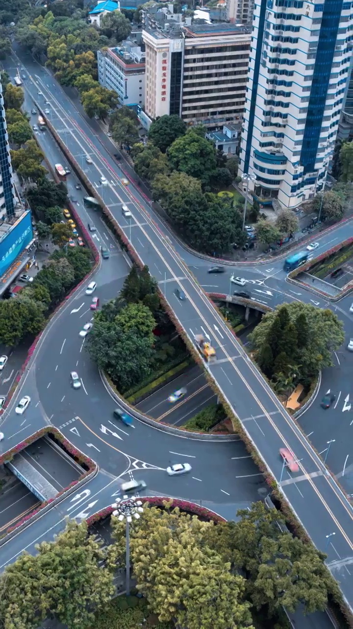 中国广东省广州市境内桥梁区庄立交桥视频素材