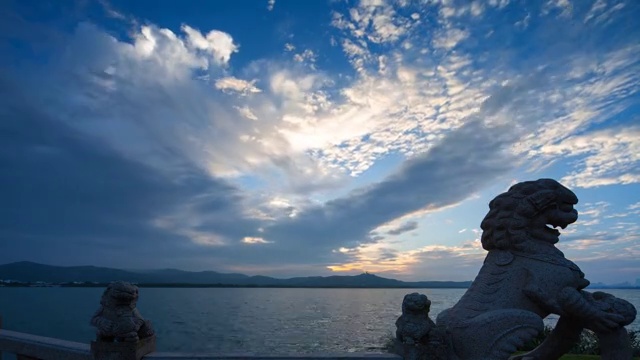 石湖景观视频素材