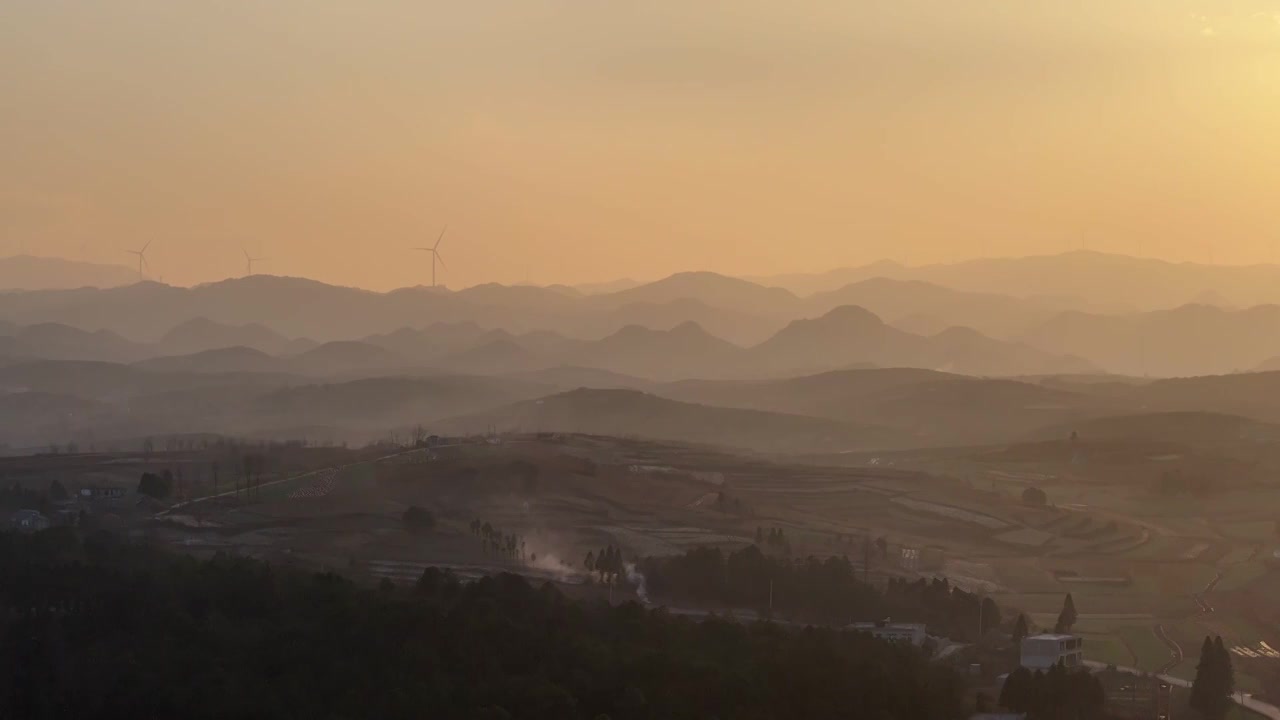 贵州冬季乡村风景风光视频素材