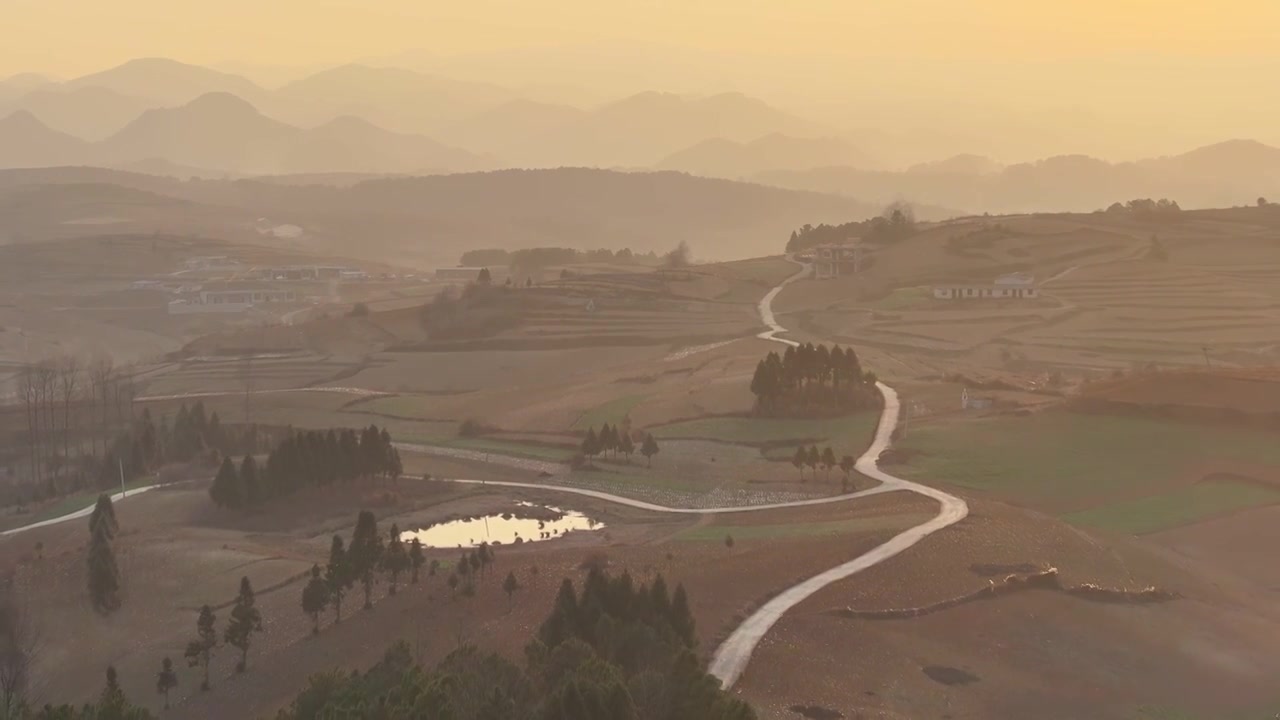 贵州冬季乡村风景风光视频素材