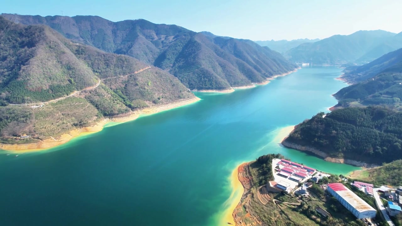 广西河池天峨红水河风光视频素材