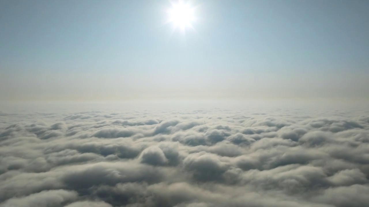 翻涌的云海 天空 太阳 空镜头视频素材