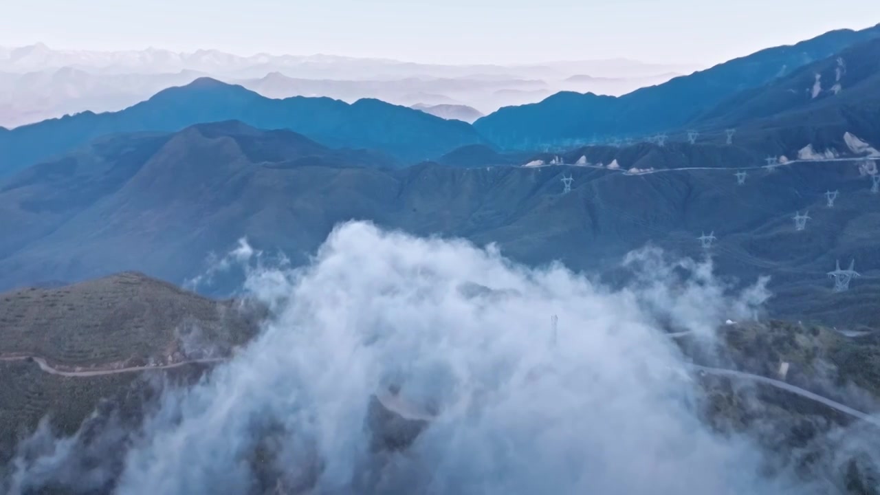 四川雅安泥巴山云雾仙境风光视频素材