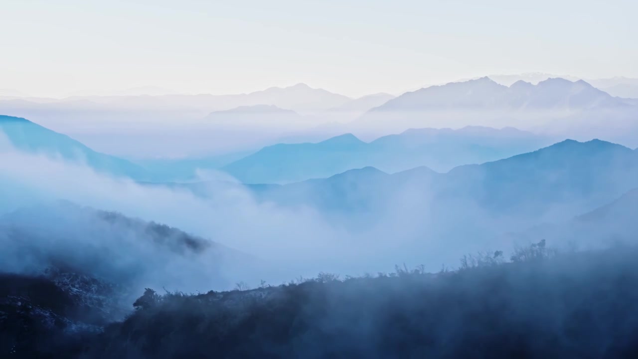 四川雅安泥巴山云雾仙境风光视频素材