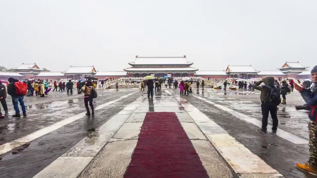 故宫雪景视频素材