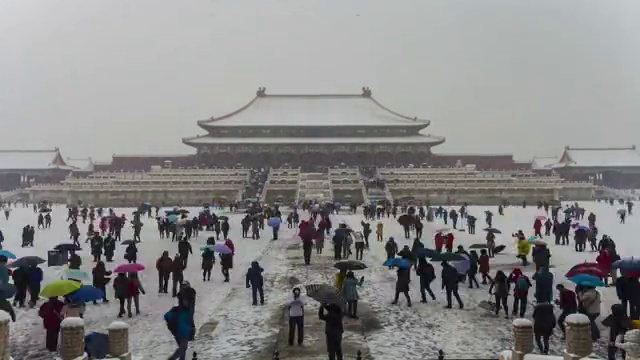 故宫雪景视频素材