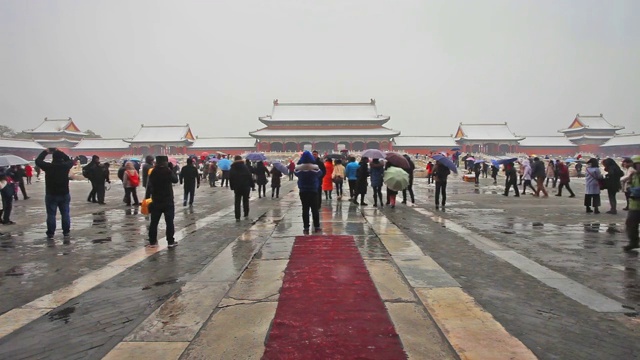 故宫雪景视频素材