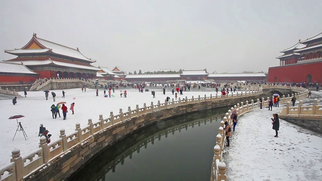 故宫雪景视频素材