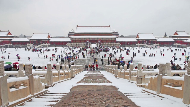 故宫雪景视频素材