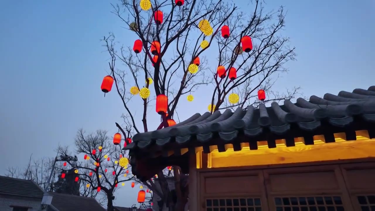 新年 春节 北京街景 节日氛围视频下载