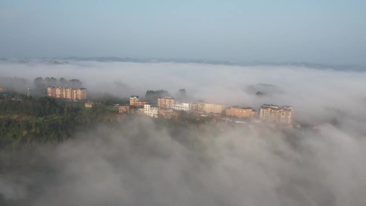 重庆渝北周家山云景，云海视频素材